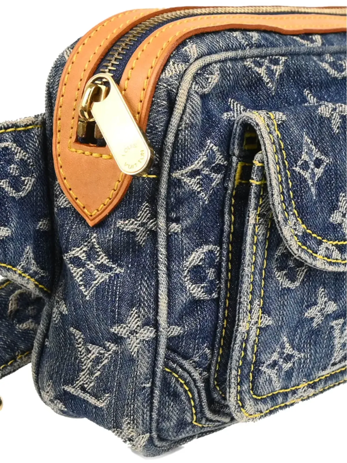 Louis Vuitton Pre-Owned モノグラムデニム ベルトバッグ - 画像4
