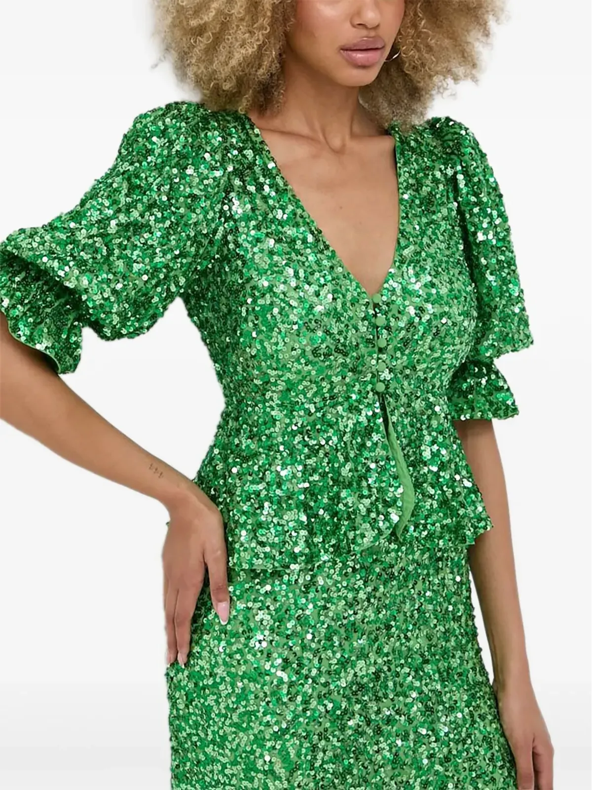 Notes du Nord Hillary maxi dress - Green - 画像3
