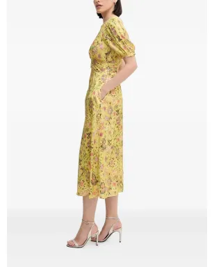 Pedro Del Hierro パフスリーブ花柄ミディドレス - サムネイル2