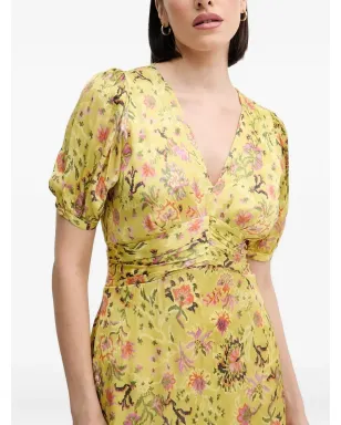 Pedro Del Hierro パフスリーブ花柄ミディドレス - サムネイル4