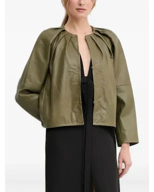 Pedro Del Hierro プリーツレザージャケット - サムネイル1