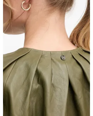 Pedro Del Hierro プリーツレザージャケット - サムネイル5