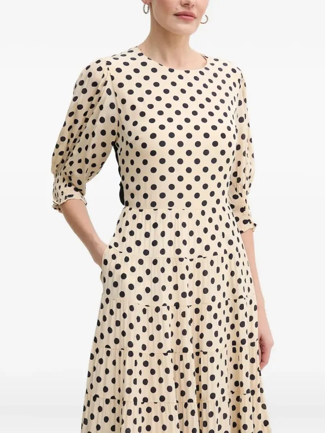 Pedro Del Hierro Pedro Del Hierro ポルカドット パフスリーブ ミディドレスの商品画像