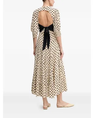 Pedro Del Hierro ポルカドット パフスリーブ ミディドレス - サムネイル3