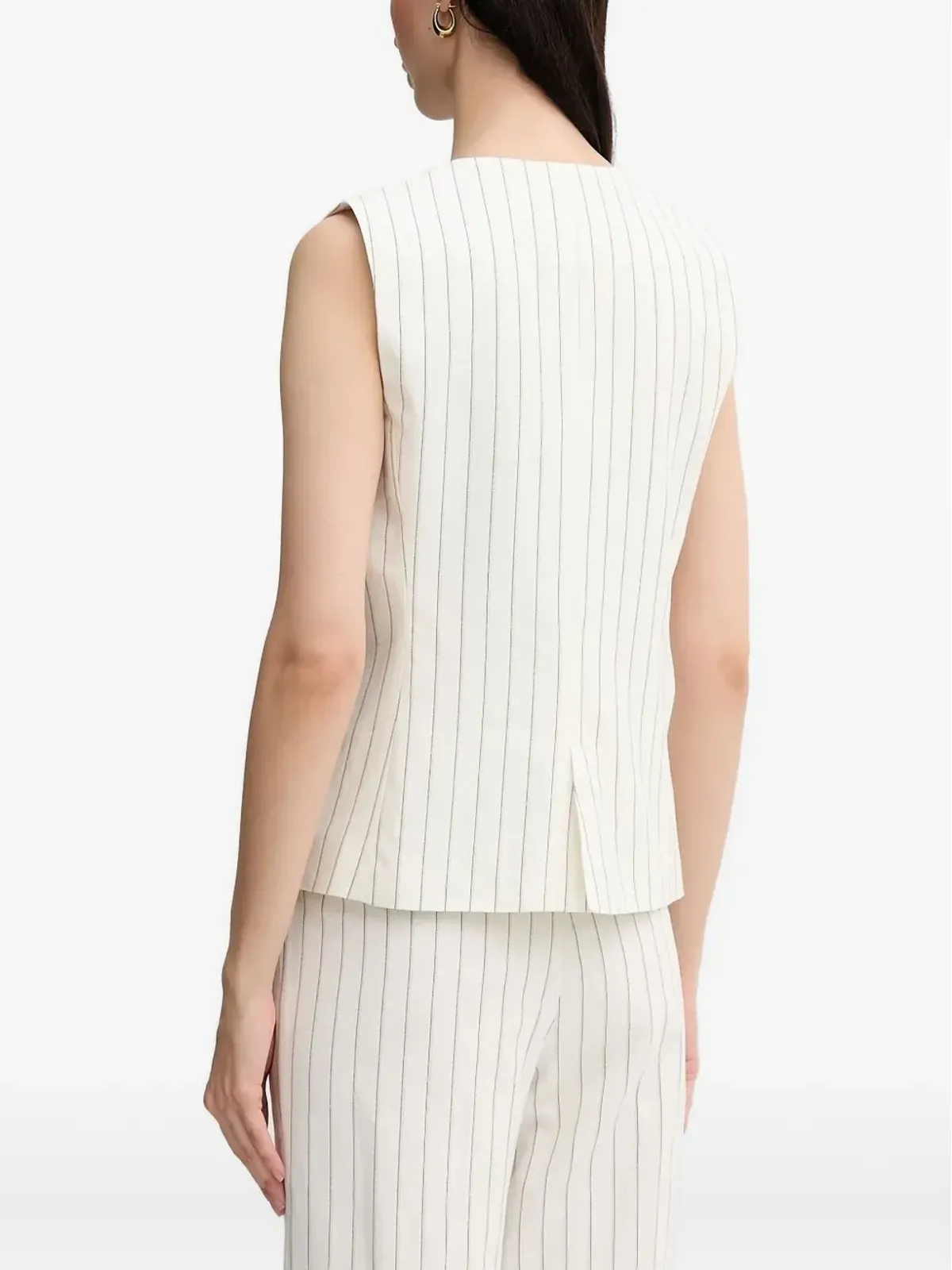 Pedro Del Hierro ピンストライプ柄 ノースリーブ ウエストコート - 画像3