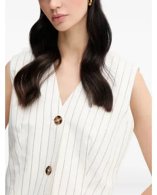 Pedro Del Hierro ピンストライプ柄 ノースリーブ ウエストコート - サムネイル4
