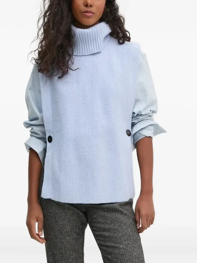 Pedro Del Hierro Pedro Del Hierro タートルネックボタン付きベストの商品画像