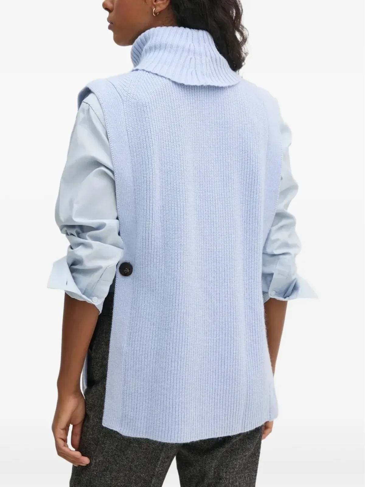 Pedro Del Hierro タートルネックボタン付きベスト - 画像2