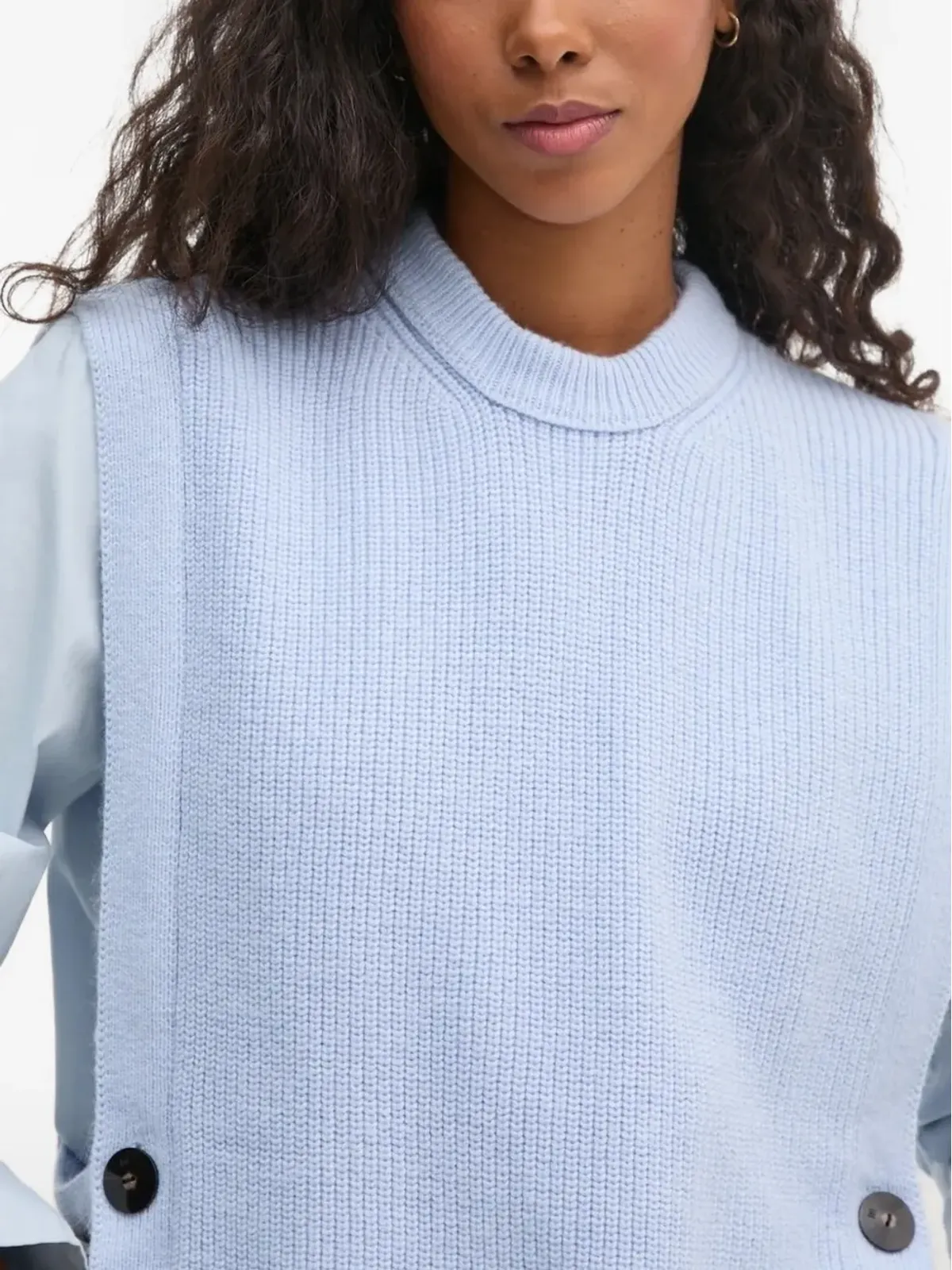 Pedro Del Hierro タートルネックボタン付きベスト - 画像3