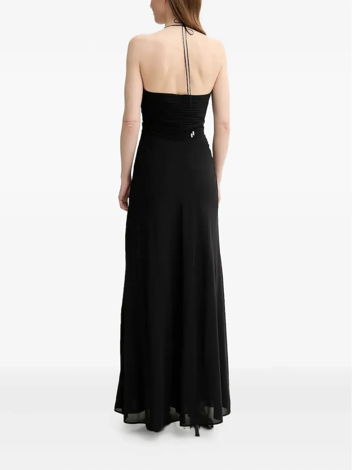 The Kooples V-neck ruffled maxi dress - Black - 画像3
