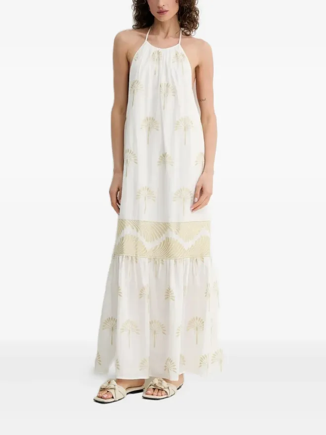 SIMONA CORSELLINI SIMONA CORSELLINI ハルターネック パームプリント マキシドレスの商品画像