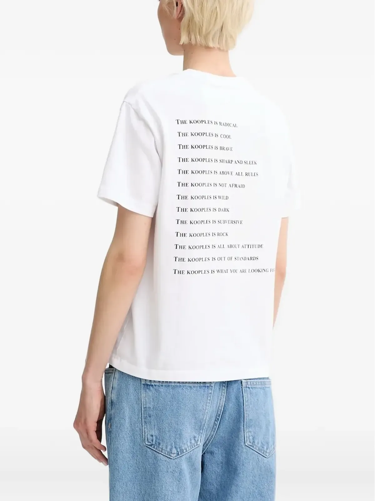 The Kooples デニムディテール ロゴTシャツ - 画像2