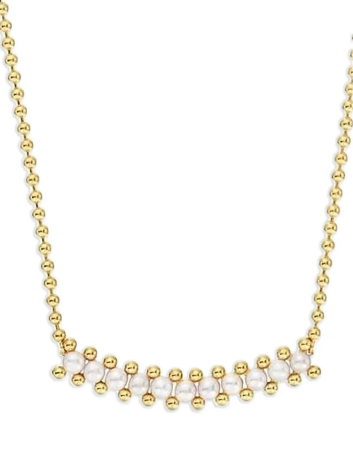 TOUS ビーズ付きパールネックレス - Gold - 画像2