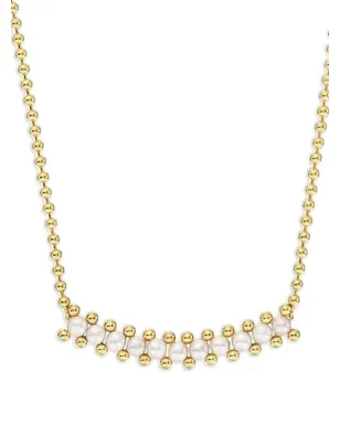 TOUS ビーズ付きパールネックレス - Gold - サムネイル2