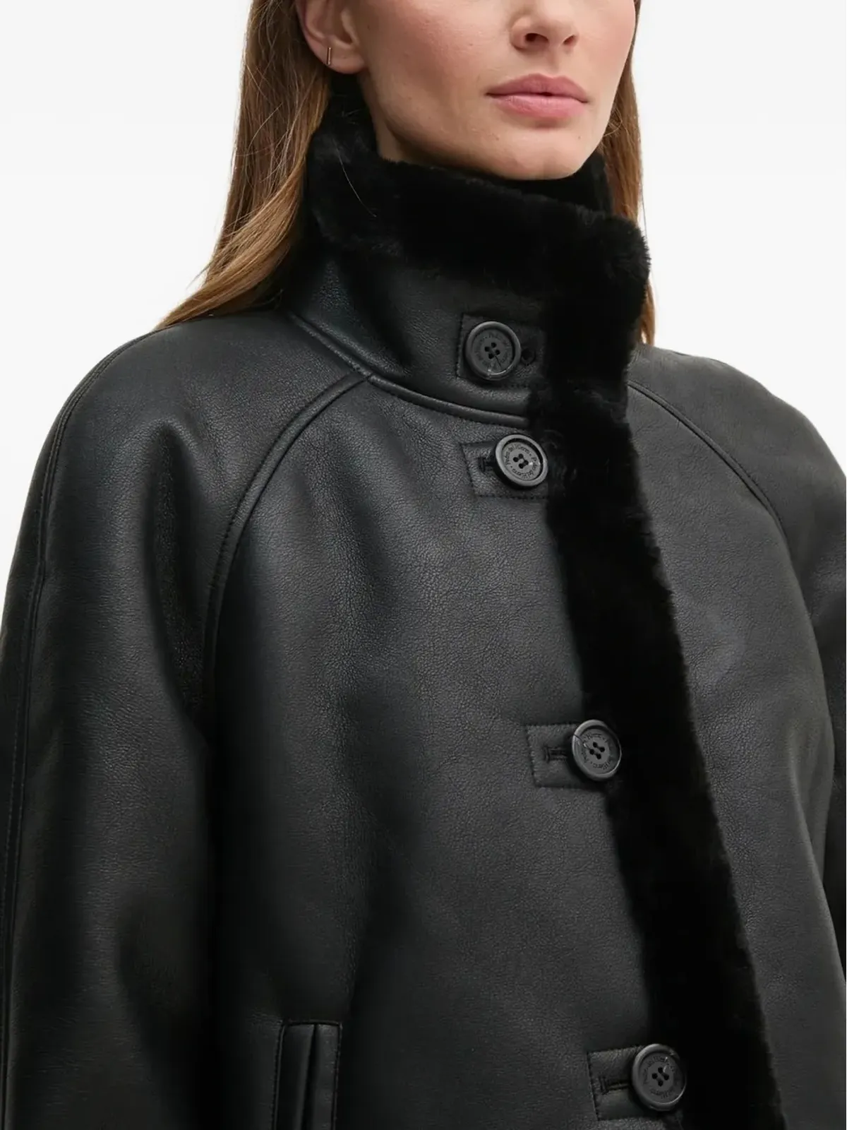 Pedro Del Hierro フェイクファー付きコート - 画像3