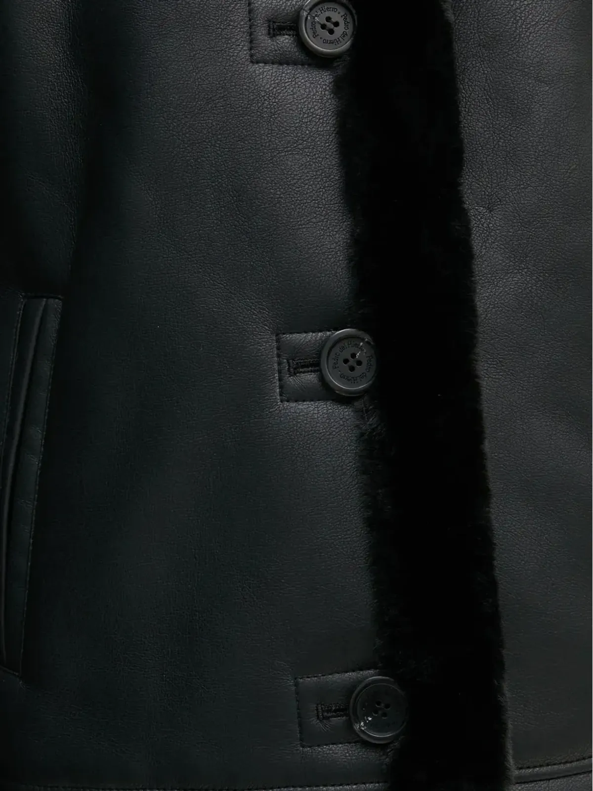 Pedro Del Hierro フェイクファー付きコート - 画像4