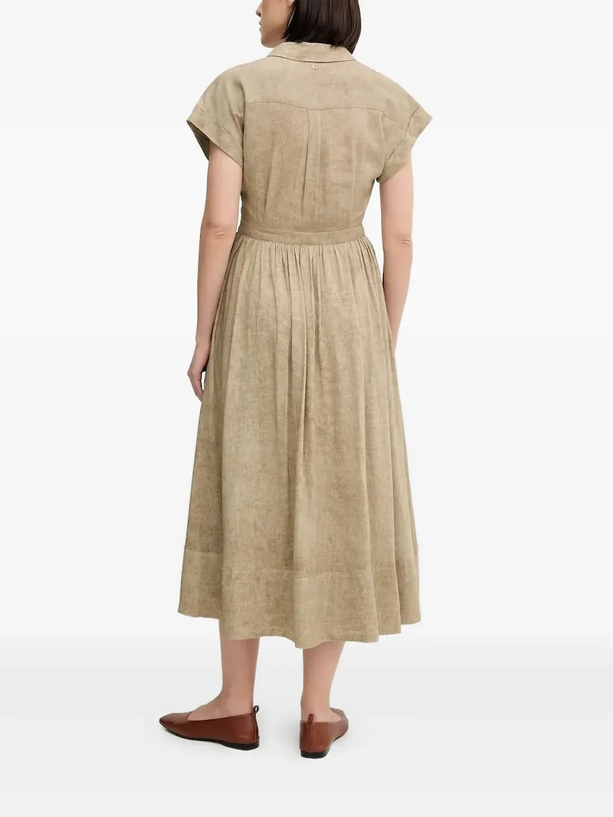 Pedro Del Hierro ギャザーウエスト シャツドレス - 画像2