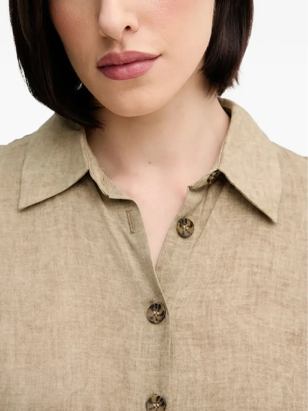Pedro Del Hierro ギャザーウエスト シャツドレス - 画像3