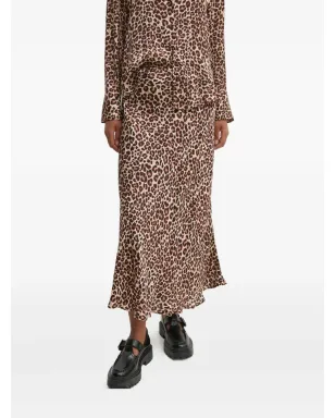 Pedro Del Hierro レオパード柄ミディスカート - サムネイル1