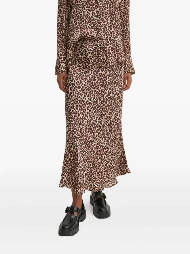 Pedro Del Hierro Pedro Del Hierro レオパード柄ミディスカートの商品画像