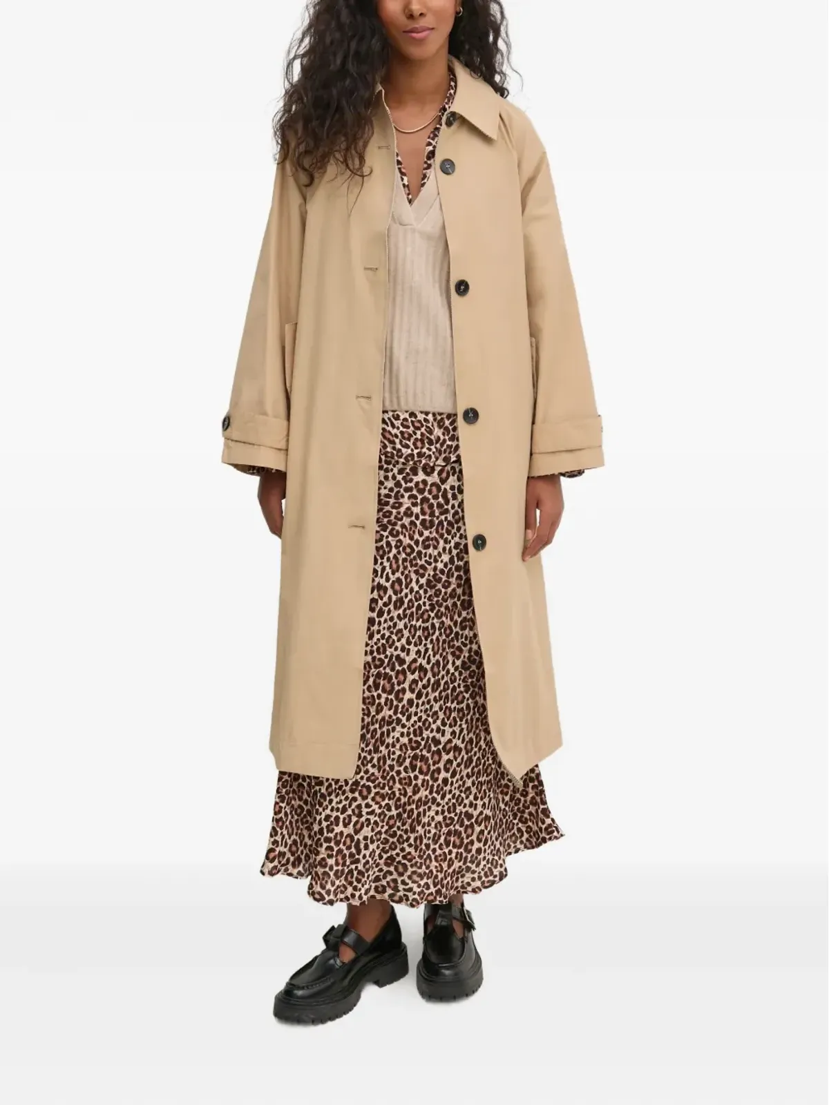 Pedro Del Hierro レオパード柄ミディスカート - 画像2