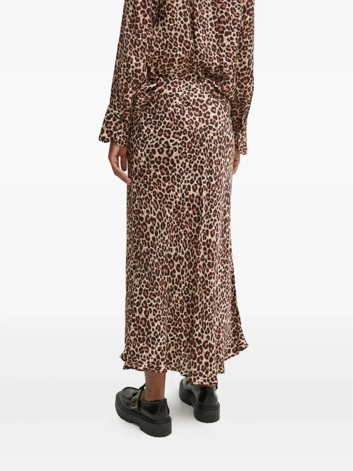 Pedro Del Hierro レオパード柄ミディスカート - 画像3