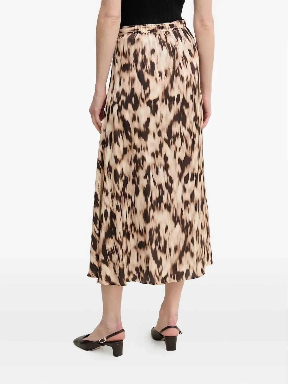 Pedro Del Hierro エラスティックウエストプリントスカート（ブラウン） - 画像2
