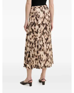 Pedro Del Hierro エラスティックウエストプリントスカート（ブラウン） - サムネイル2