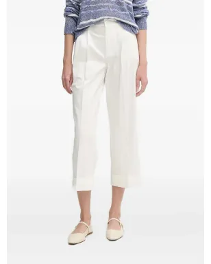 Pedro Del Hierro ウエストゴム裾カフ クロップドパンツ - White - サムネイル1