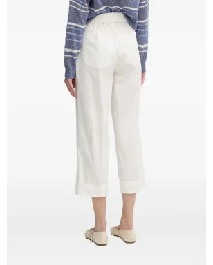 Pedro Del Hierro ウエストゴム裾カフ クロップドパンツ - White - サムネイル2