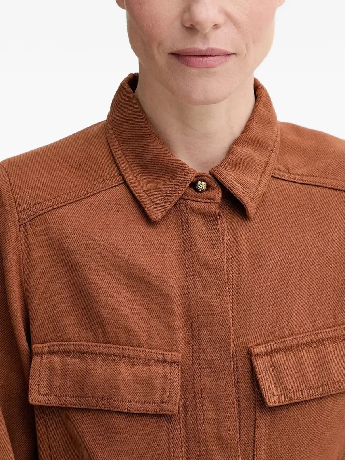 Sessùn Guggen flap-pocket shirt - オレンジ - 画像3