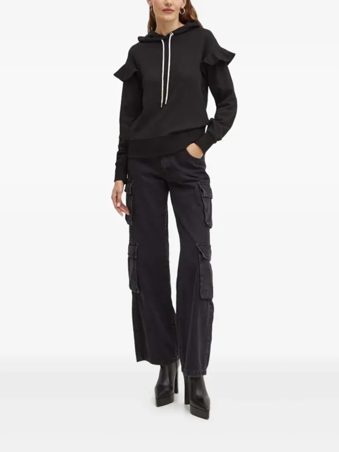 Silvian Heach Silvian Heach ラインストーン装飾のフリルフーディーの商品画像