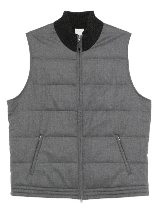 Gran Sasso Gran Sasso キルテッド ウール ジレ - グレーの商品画像