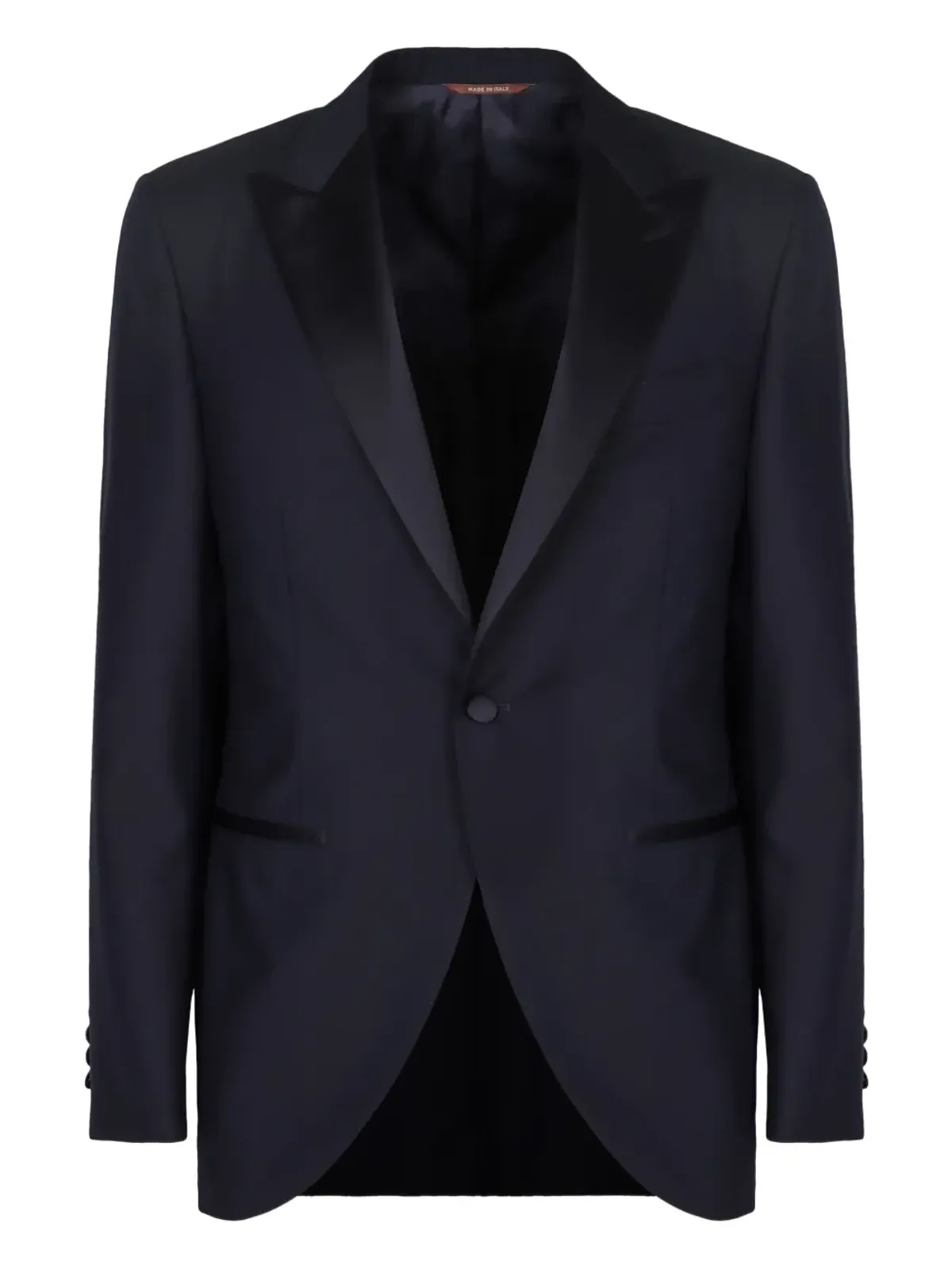 Canali サテンラペル ウールスーツ - 画像2