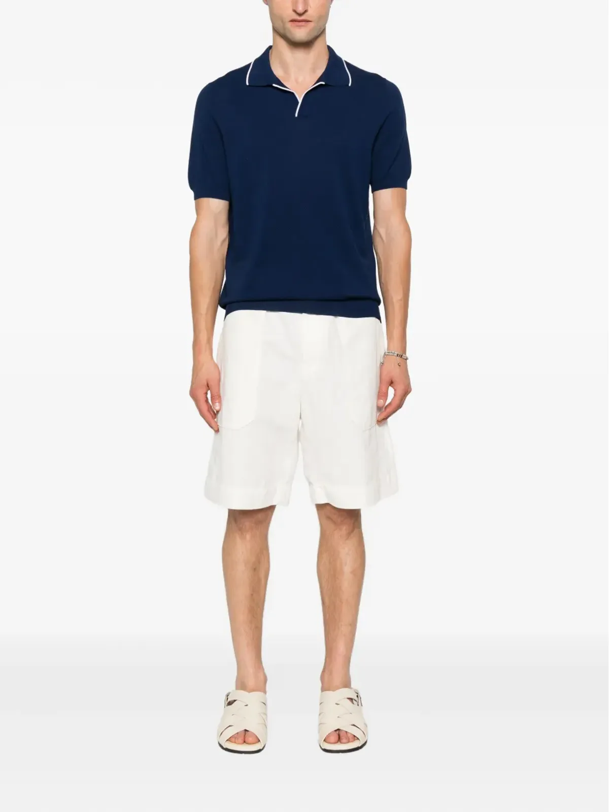 Gran Sasso 半袖ポロカラーTシャツ - ブルー - 画像2
