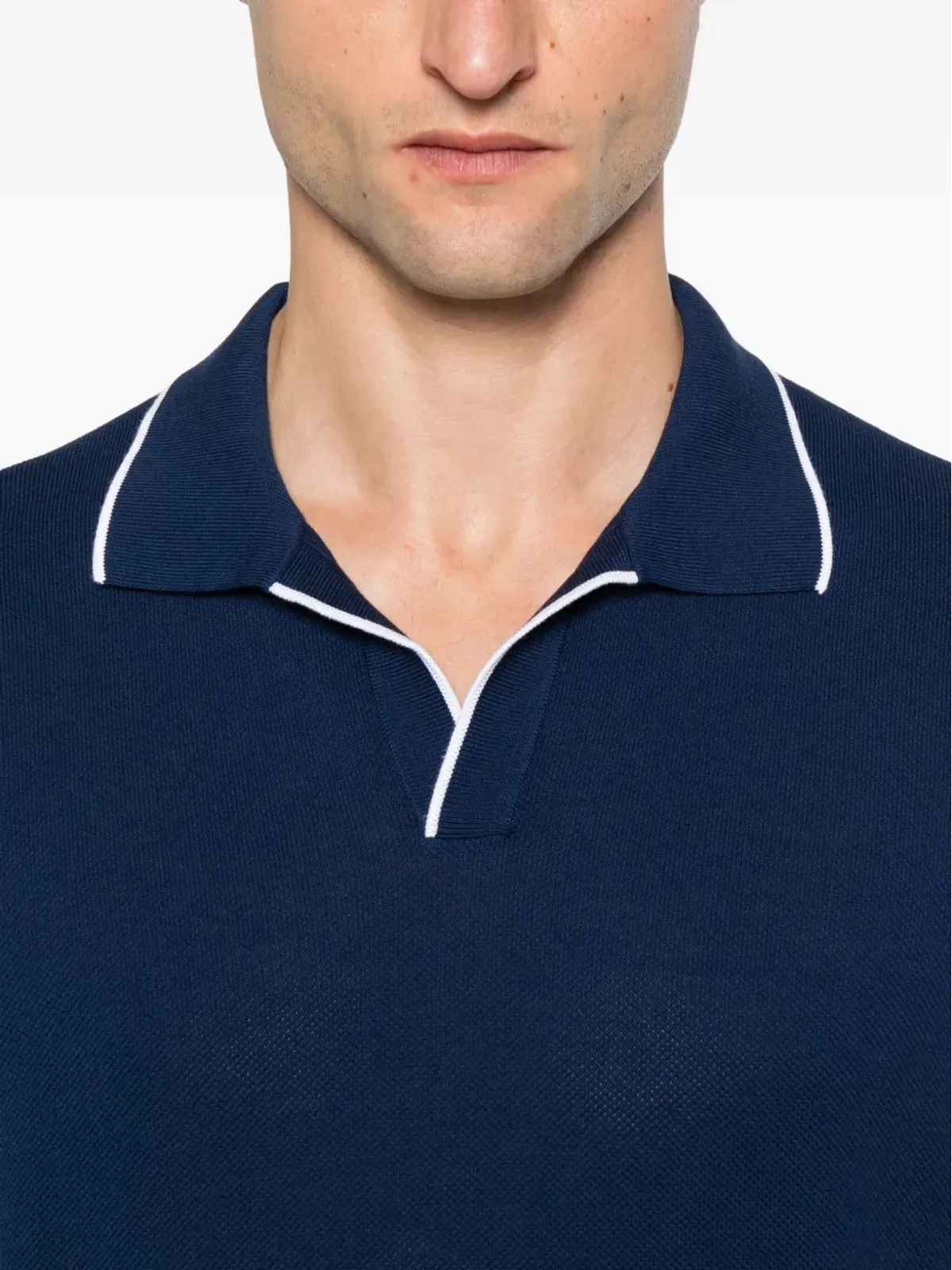Gran Sasso 半袖ポロカラーTシャツ - ブルー - 画像4