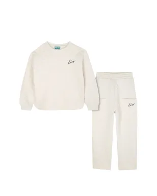 Kenzo Kids オフホワイト系スウェットシャツとパンツのセット - サムネイル1