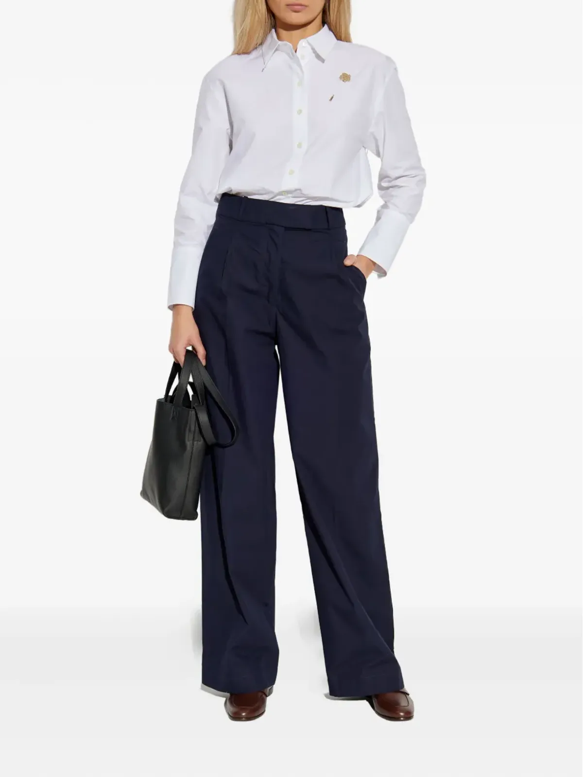 Kenzo ボケ・フラワーエンベリッシュド コットンシャツ - 画像2