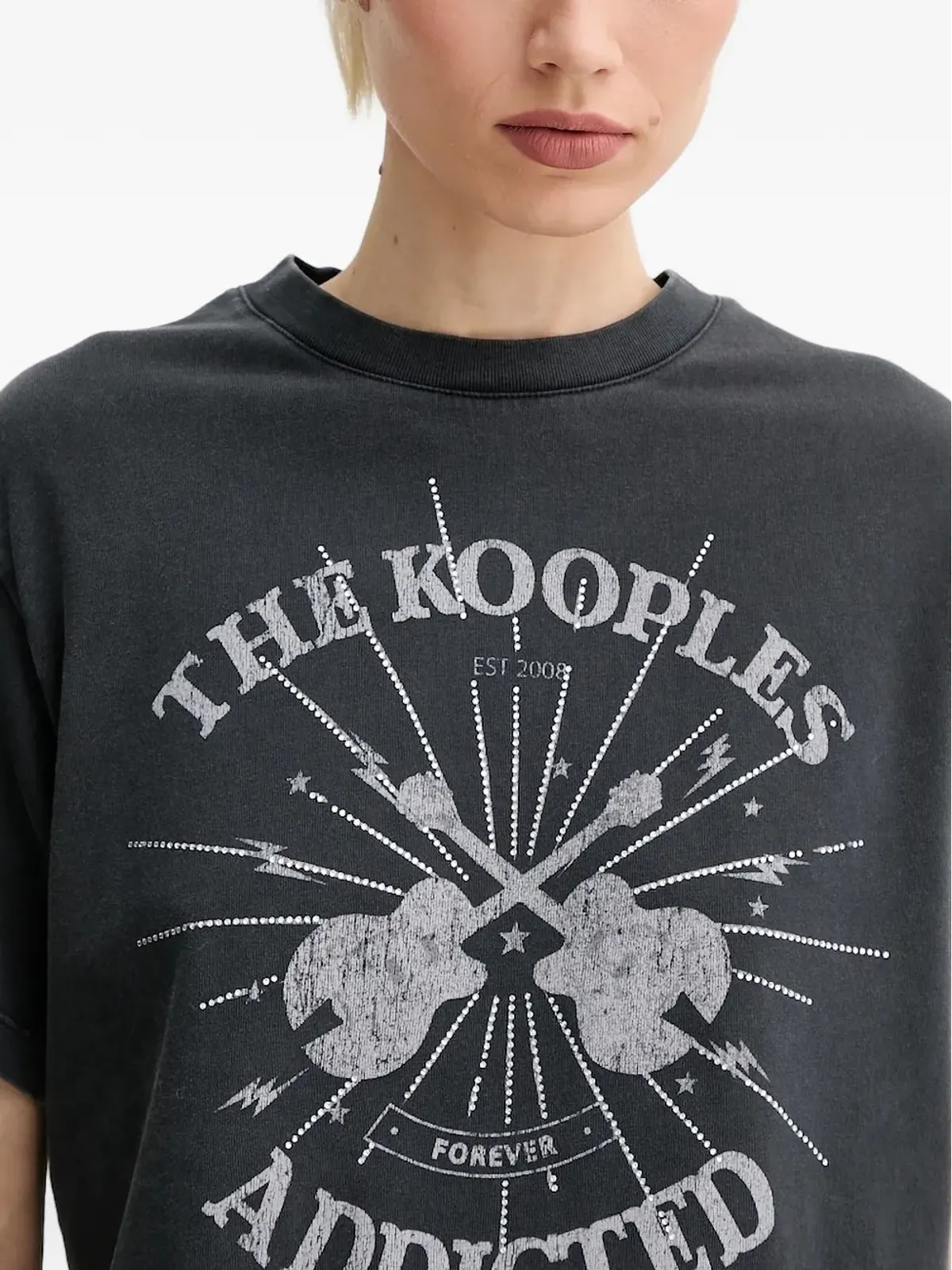 The Kooples グラフィックプリントTシャツ - Grey - 画像3