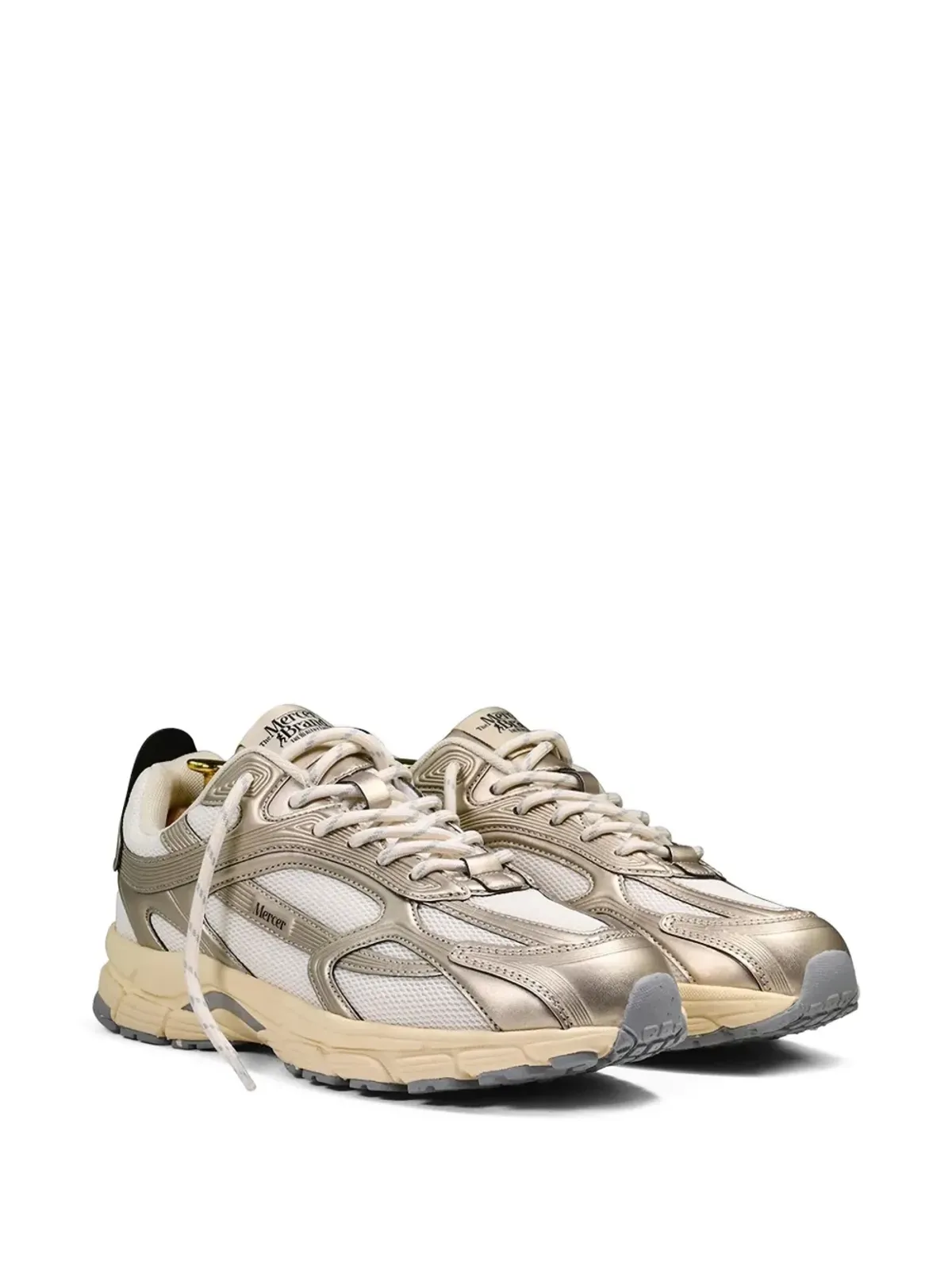 The Mercer Brand panelled-design sneakers - White - 画像4