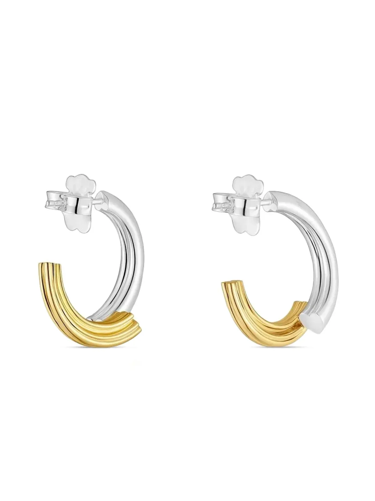 TOUS ツートーン フープピアス - 画像5