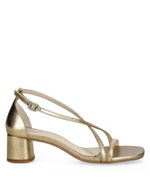 VAGABOND crossover strap block-heel sandals - Gold - サムネイル1
