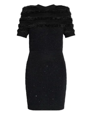 Balmain テクスチャード半袖ドレス - サムネイル1