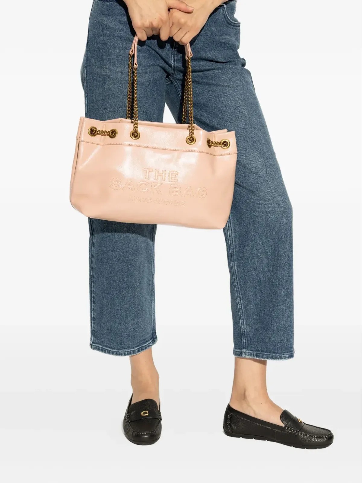 Marc Jacobs ザ・サック エンボスロゴ チェーンストラップ トートバッグ - 画像2