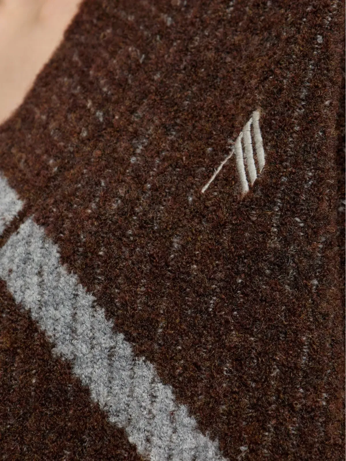 The Attico diagonal-stripe sweater - Brown - 画像5