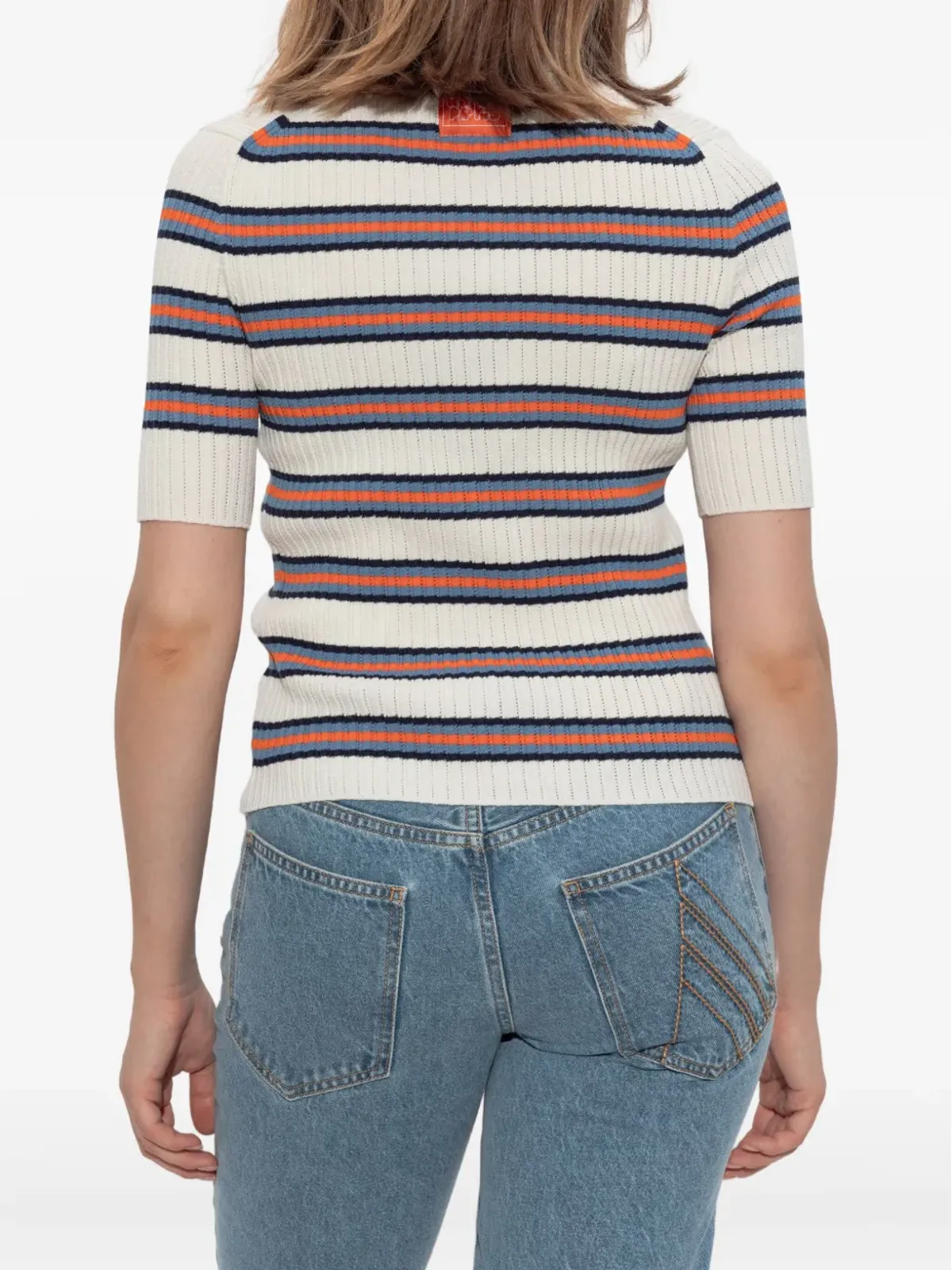 Kenzo リブ編みストライプ ポLOトップ - 画像4