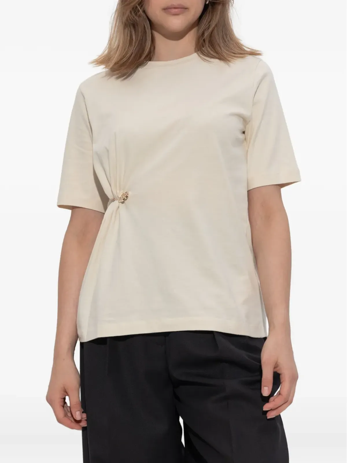 Kenzo 安全ピンディテールのギャザーTシャツ - 画像3