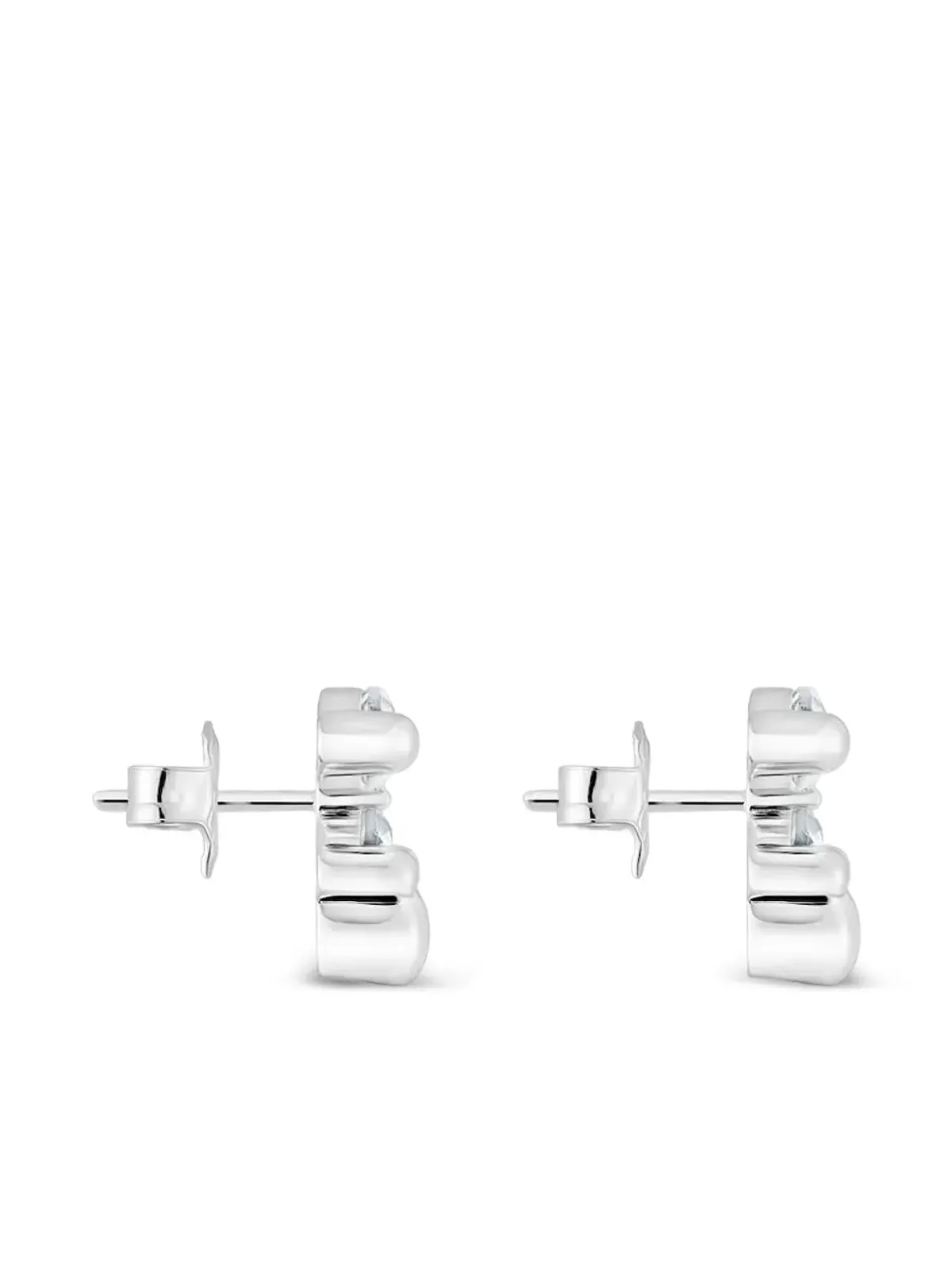TOUS bear-shaped crystal earrings - Silver - 画像2