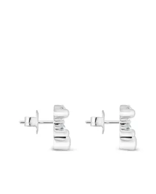 TOUS bear-shaped crystal earrings - Silver - サムネイル2