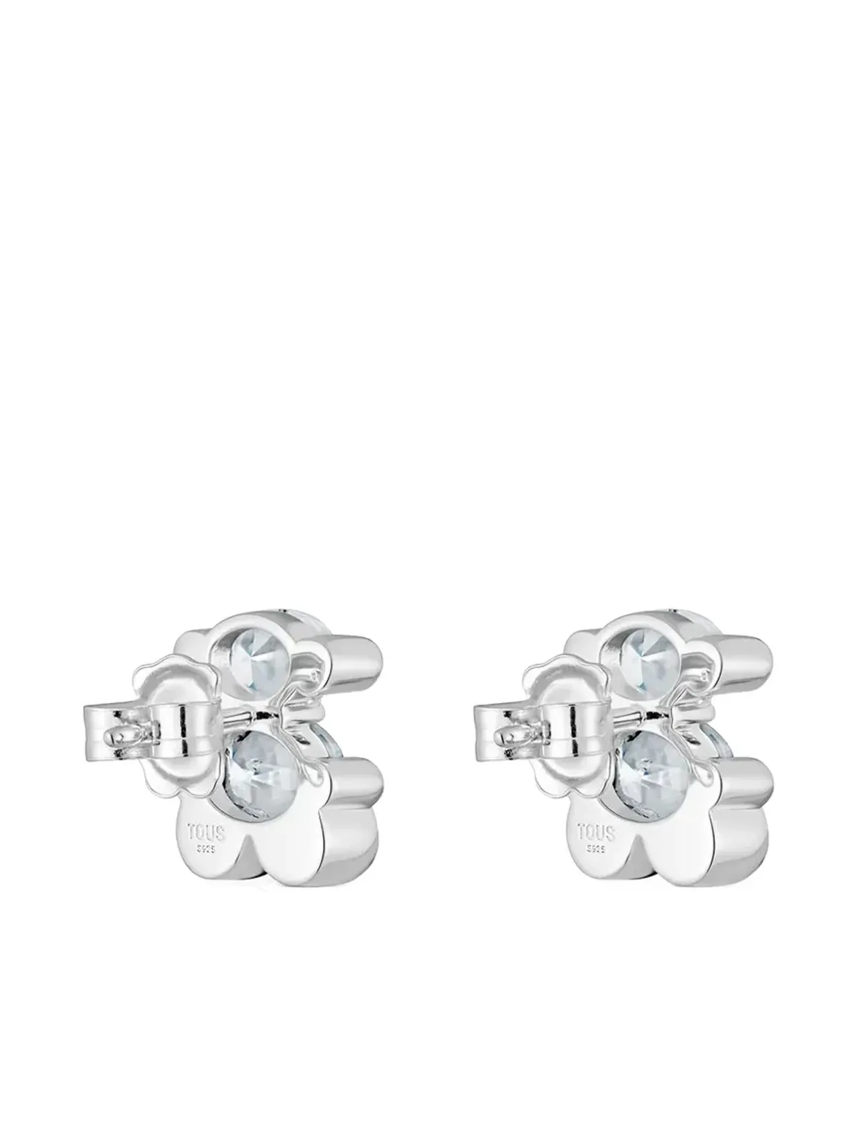 TOUS bear-shaped crystal earrings - Silver - 画像3
